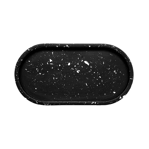 TERRAZZO ROLLING TRAY - BLACK