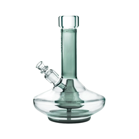 SMALL WIDE BASE WATER PIPE - SMOKE GREY